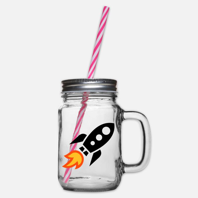 Rakete - Henkelglas mit Schraubdeckel - Klar