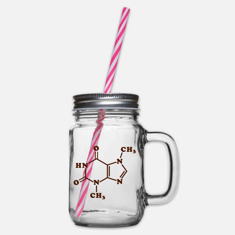 Chocolat Formule chimique de molécule de théobromine - Bocal à boisson - transparent