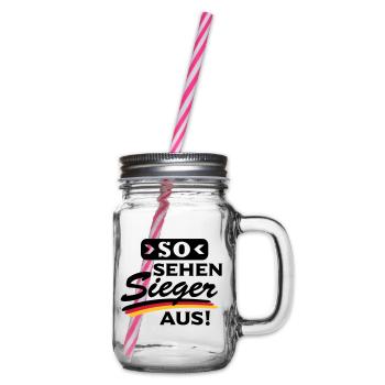 So sehen Sieger aus - Henkelglas mit Schraubdeckel - Klar - Rechts