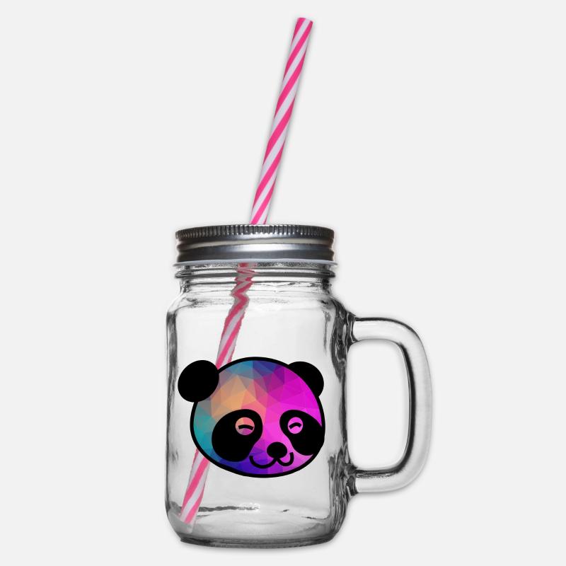 Tête de panda panda - Bocal à boisson - transparent