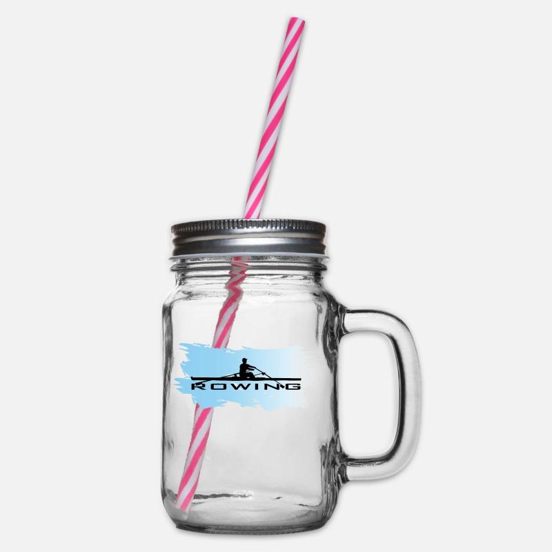 Ramer, Un Rameur, Eau - Bocal à boisson - transparent