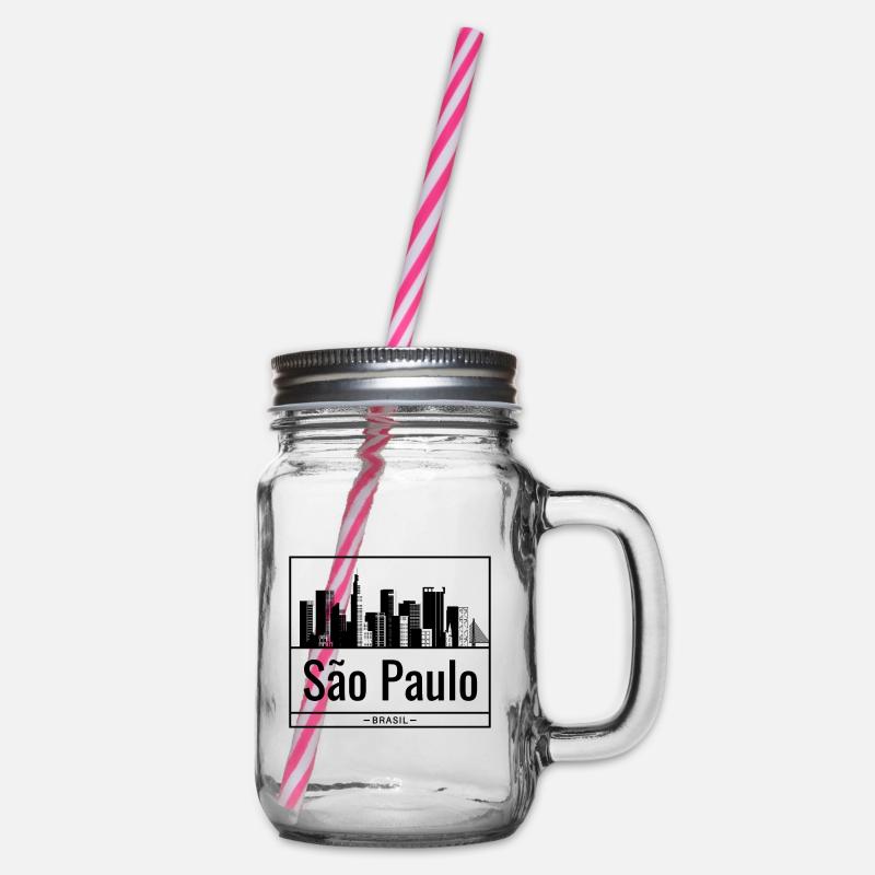 São Paulo Brésil Skyline Design - Bocal à boisson - transparent