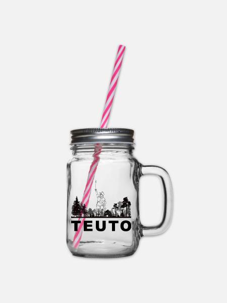 Teuto - Henkelglas mit Schraubdeckel - Klar