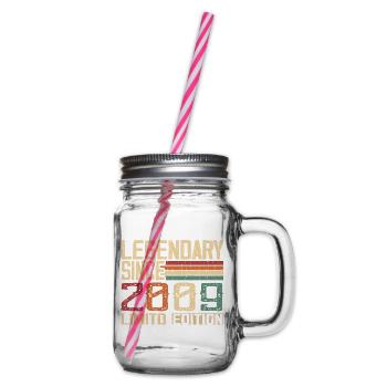 Original 2009 Vintage Birthday Gift 2009 - Glass jar with handle and screw cap - clear - Right