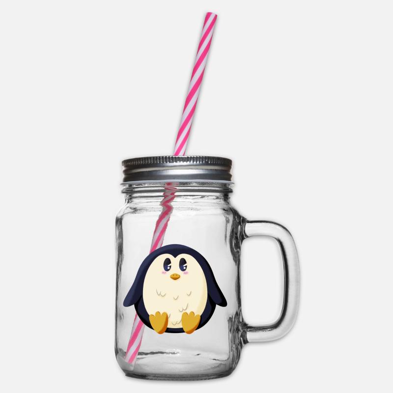 Pingouin potelé - Bocal à boisson - transparent