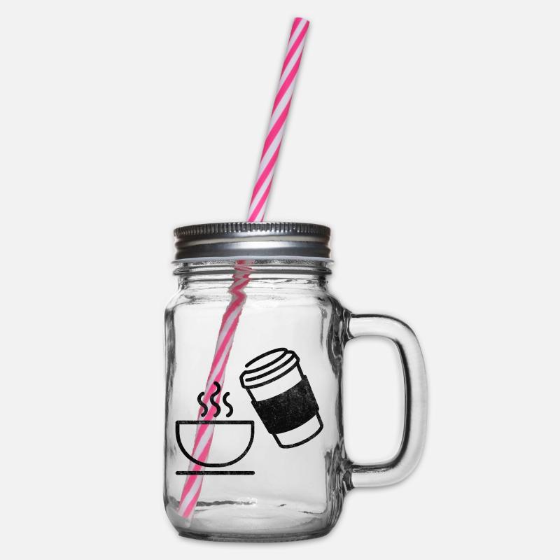 Kaffee - Henkelglas mit Schraubdeckel - Klar