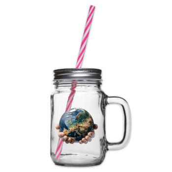 La Terre entre les mains : Responsabilité mondiale - Bocal à boisson - transparent - Droite