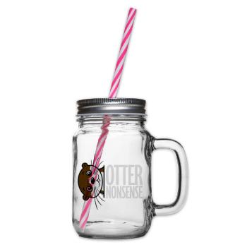 Otter Nonsense Lustig Wortspiel Otter Liebe Spruch - Henkelglas mit Schraubdeckel - Klar - Rechts