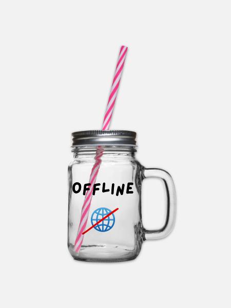 Offline - Henkelglas mit Schraubdeckel - Klar
