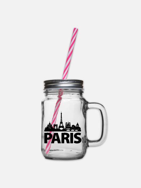 PARIS Skyline - Henkelglas mit Schraubdeckel - Klar
