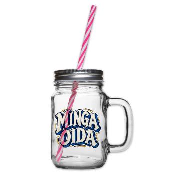 Minga Oida – Bayerischer München Spruch - Henkelglas mit Schraubdeckel - Klar - Rechts