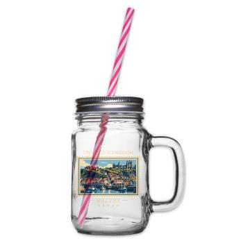 Großbritannien Whitby Vintage Reisemarke - Henkelglas mit Schraubdeckel - Klar - Rechts