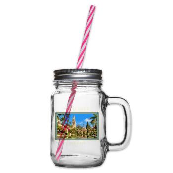 Vereinigte Staaten San Diego Vintage Reisemarke - Henkelglas mit Schraubdeckel - Klar - Rechts