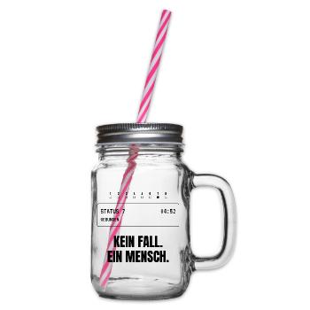 Kein Fall. Ein Mensch. Rettungsdienst - Henkelglas mit Schraubdeckel - Klar - Rechts