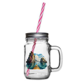 Durch die Sea-Stack Passage - Henkelglas mit Schraubdeckel - Klar - Rechts