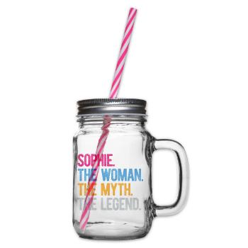 Sophie Die Frau Der Mythos Die Legende Schenke Frauen - Henkelglas mit Schraubdeckel - Klar - Rechts