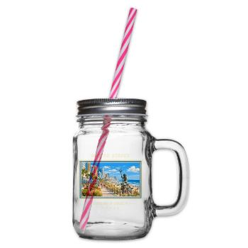 Vereinigte Staaten Virginia Beach Vintage Marke - Henkelglas mit Schraubdeckel - Klar - Rechts