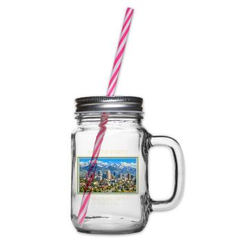 Vereinigte Staaten Salt Lake City Vintage Marke - Henkelglas mit Schraubdeckel - Klar - Rechts