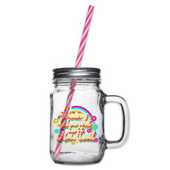 Being Decent Isn't Radical Retro - Henkelglas mit Schraubdeckel - Klar - Rechts