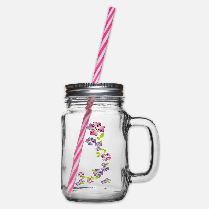 Blumenranke, Fleurs - Bocal à boisson - transparent