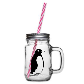 Pinguin - Henkelglas mit Schraubdeckel - Klar - Rechts