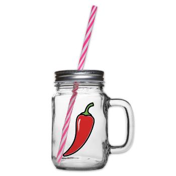 Chili Pepper Hot Comic - Bocal à boisson - transparent - Droite