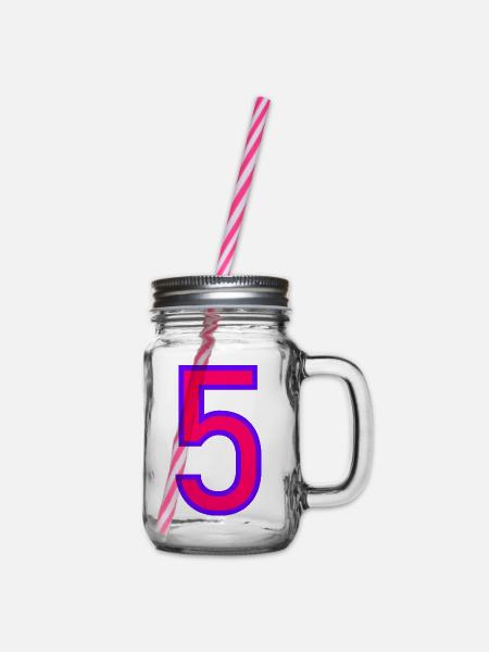 5. JUBILÄUM. 5 JAHRE. 5. JUBILÄUM. KIND - Henkelglas mit Schraubdeckel - Klar