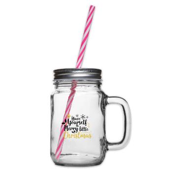 HAVE YOURSELF A MERRY LITTLE CHRISTMAS - Glass jar with handle and screw cap - clear - Right