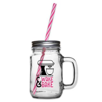 Wake and Bake - Glass jar with handle and screw cap - clear - Right