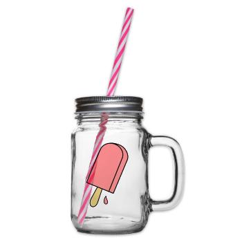 Eis - Henkelglas mit Schraubdeckel - Klar - Rechts