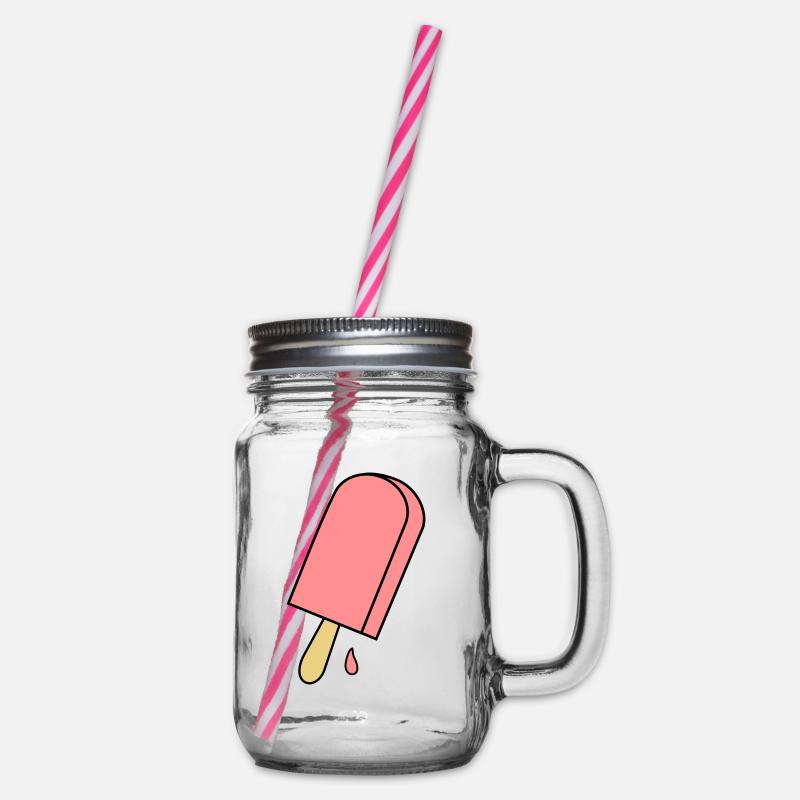 Eis - Henkelglas mit Schraubdeckel - Klar