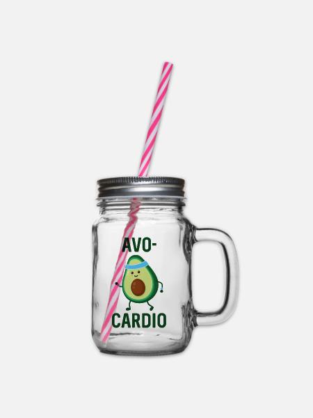 Avocardio - Henkelglas mit Schraubdeckel - Klar