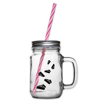 Cake cheesecake icon - Glass jar with handle and screw cap - clear - Right