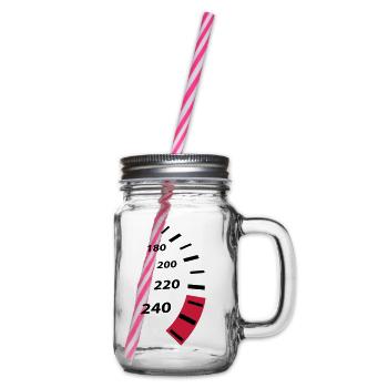 highspeed_design - Glass jar with handle and screw cap - clear - Right