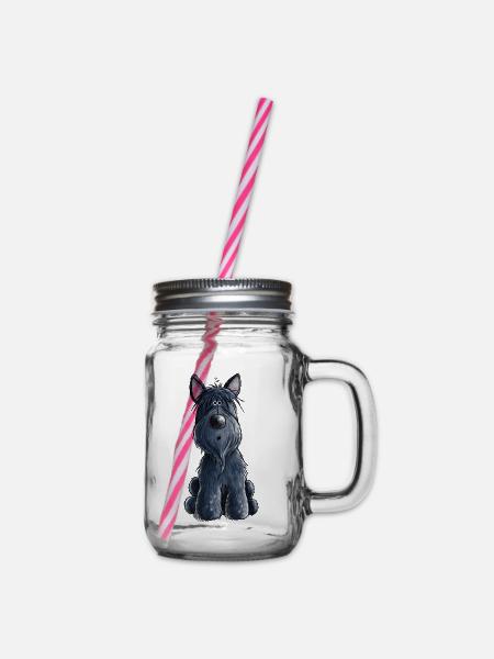 Süßer Scottish Terrier - Scottie - Geschenk - Hund - Henkelglas mit Schraubdeckel - Klar