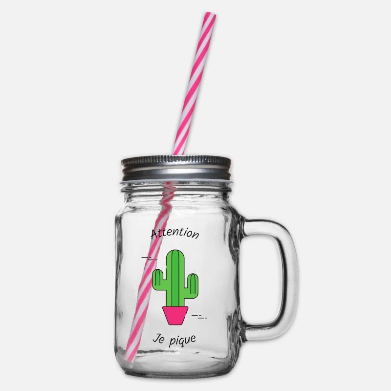 Cactus piquant - Bocal à boisson - transparent