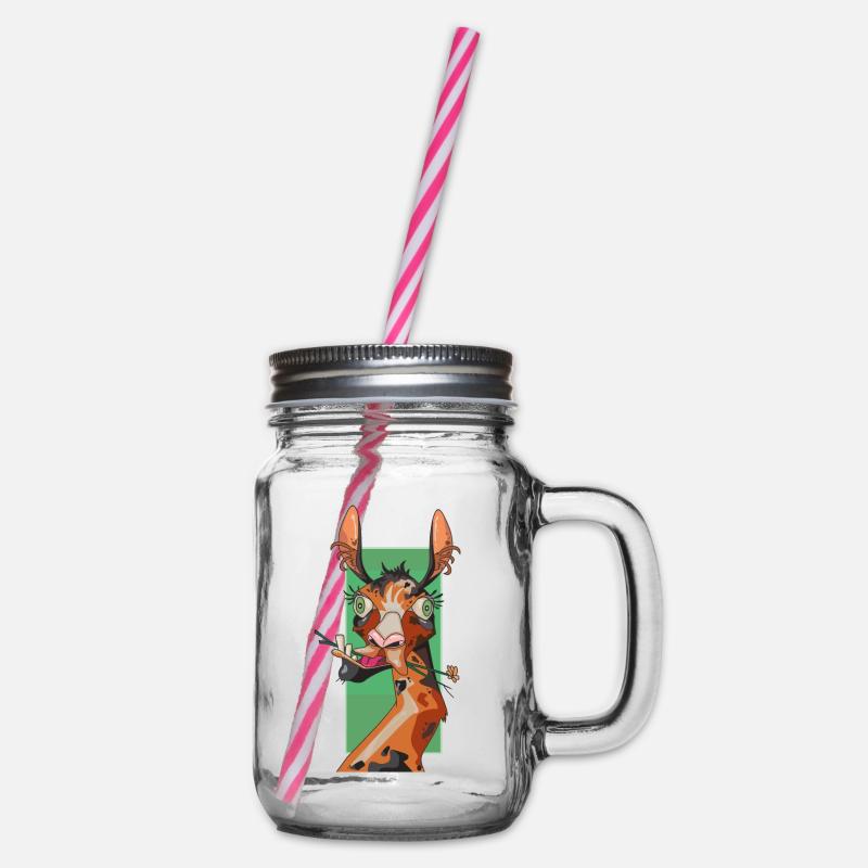 Girafe - Henkelglas mit Schraubdeckel - Klar