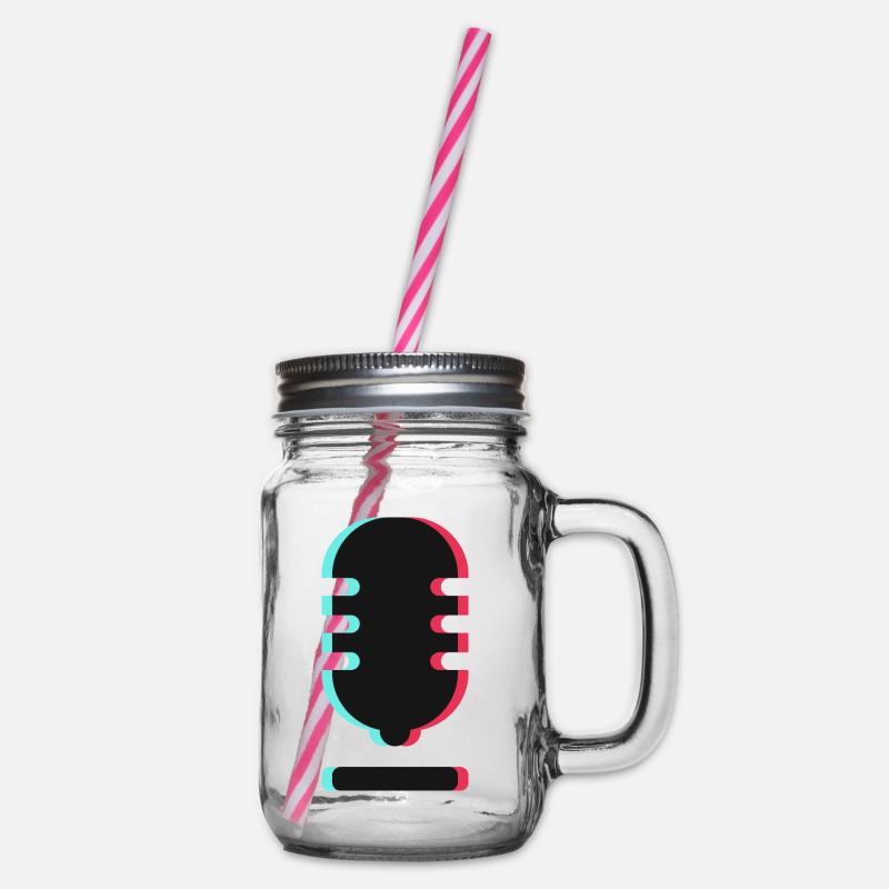 Microphone Logo - Bocal à boisson - transparent