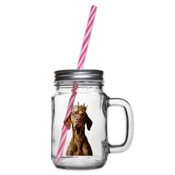 Vizsla - Henkelglas mit Schraubdeckel - Klar - Rechts