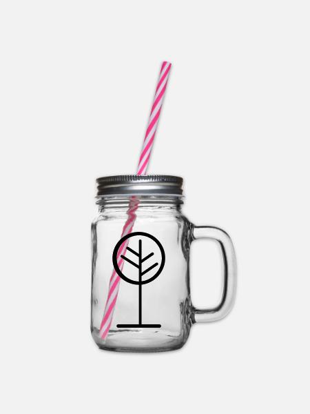 Baum - Henkelglas mit Schraubdeckel - Klar
