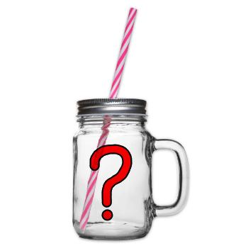 Fragezeichen Design - Henkelglas mit Schraubdeckel - Klar - Rechts