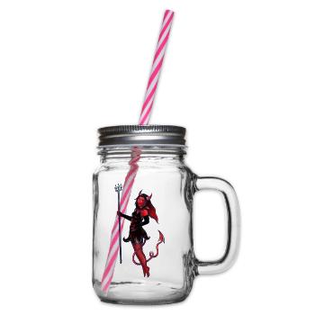 Crimson Devil Verführerin - Henkelglas mit Schraubdeckel - Klar - Rechts