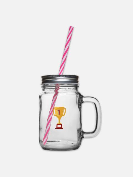 Pokal - Henkelglas mit Schraubdeckel - Klar