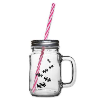 Burrito Icon - Glass jar with handle and screw cap - clear - Right