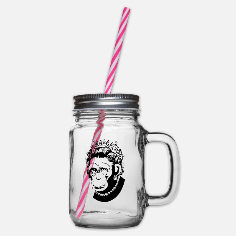 Monkey Queen - Henkelglas mit Schraubdeckel - Klar