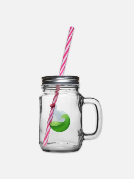 Grüner Zaubertrank - Henkelglas mit Schraubdeckel - Klar