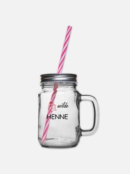 wilde Henne - Henkelglas mit Schraubdeckel - Klar