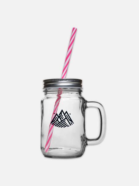 Alpine Schönheit - Henkelglas mit Schraubdeckel - Klar