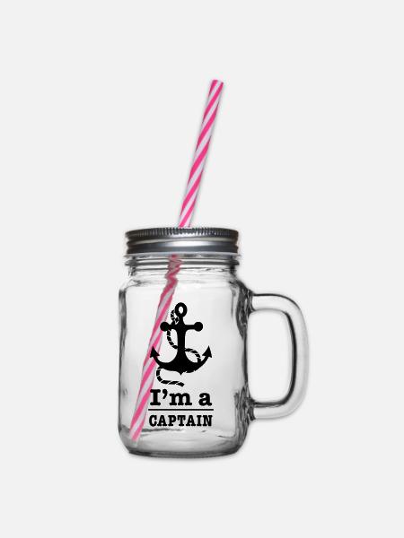 captain Kapitän - Henkelglas mit Schraubdeckel - Klar
