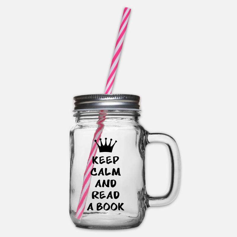 Keep calm and read a book - Bocal à boisson - transparent